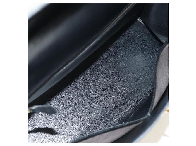Hermès BORSA HERMES Kelly 32 in pelle Box Calf 2way Nero Oro Auth 190133SM D'oro - vista 23