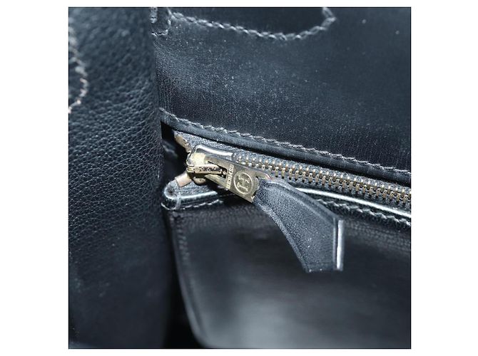 Hermès BORSA HERMES Kelly 32 in pelle Box Calf 2way Nero Oro Auth 190133SM D'oro - vista 26