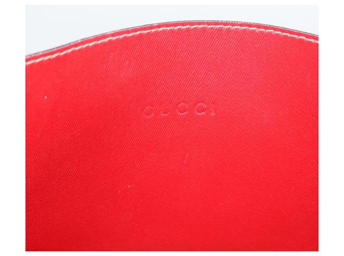 Borsa Tote GUCCI GG Supreme in PVC e pelle reversibile Rosso Beige Auth 190841 - vista 16
