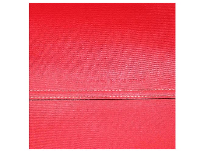 Borsa Tote GUCCI GG Supreme in PVC e pelle reversibile Rosso Beige Auth 190841 - vista 21