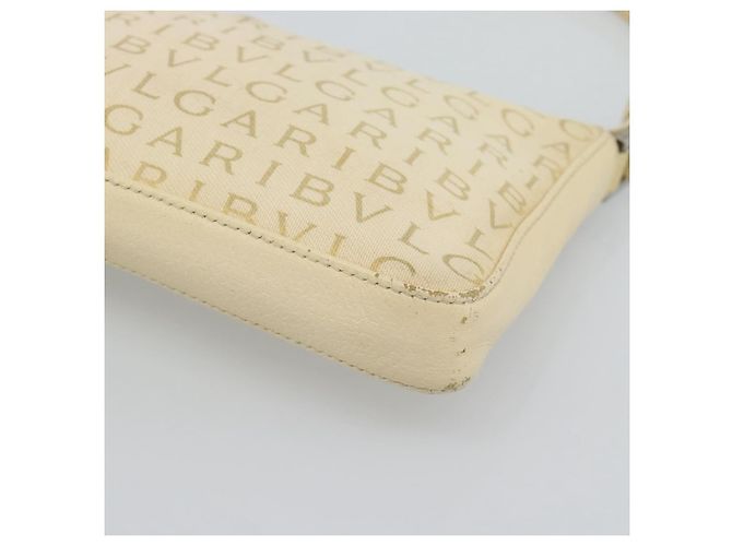 Bulgari Borsa a Spalla BVLGARI Logo Mania Beige Argento Autentica BA13903 - vista 10