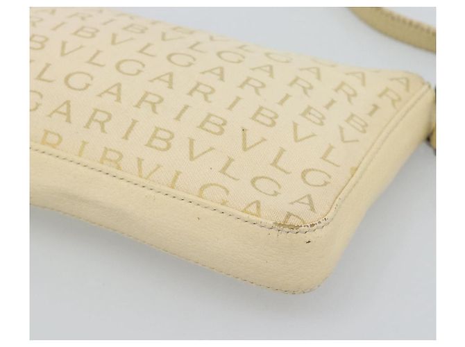 Bulgari Borsa a Spalla BVLGARI Logo Mania Beige Argento Autentica BA13903 - vista 12