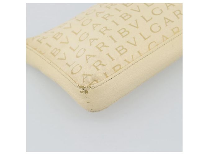 Bulgari Borsa a Spalla BVLGARI Logo Mania Beige Argento Autentica BA13903 - vista 13