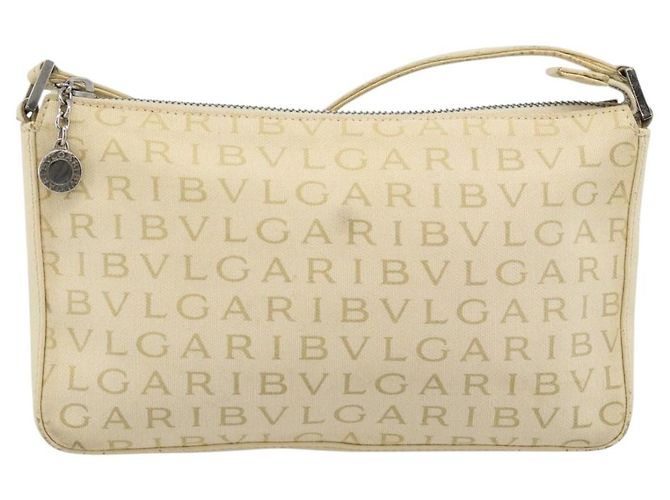 Bulgari Borsa a Spalla BVLGARI Logo Mania Beige Argento Autentica BA13903 - vista 2