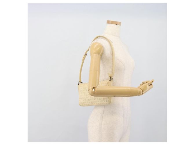 Bulgari Borsa a Spalla BVLGARI Logo Mania Beige Argento Autentica BA13903 - vista 20