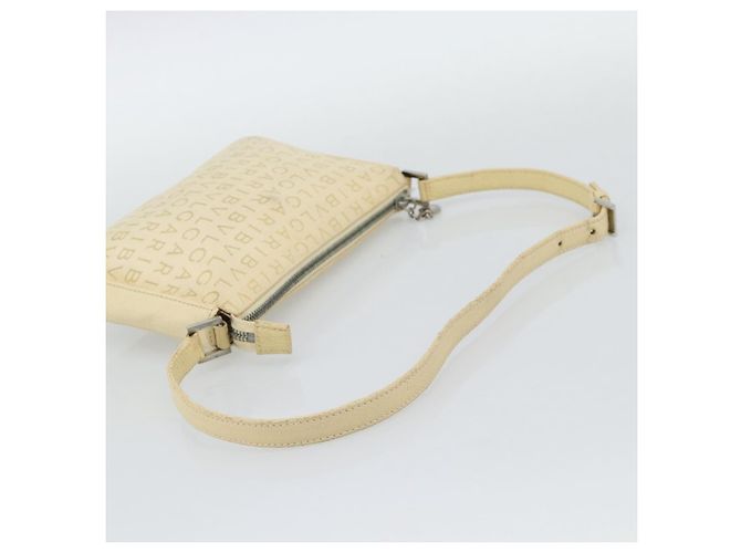 Bulgari Borsa a Spalla BVLGARI Logo Mania Beige Argento Autentica BA13903 - vista 7