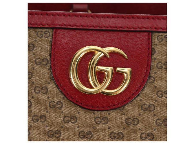 GUCCI GUCCI Ѓ~ Doraemon Micro GG Supreme Bag PVC 2way Beige 653952 Auth 190041M D'oro - vista 19