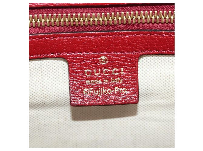 GUCCI GUCCI Ѓ~ Doraemon Micro GG Supreme Bag PVC 2way Beige 653952 Auth 190041M D'oro - vista 20
