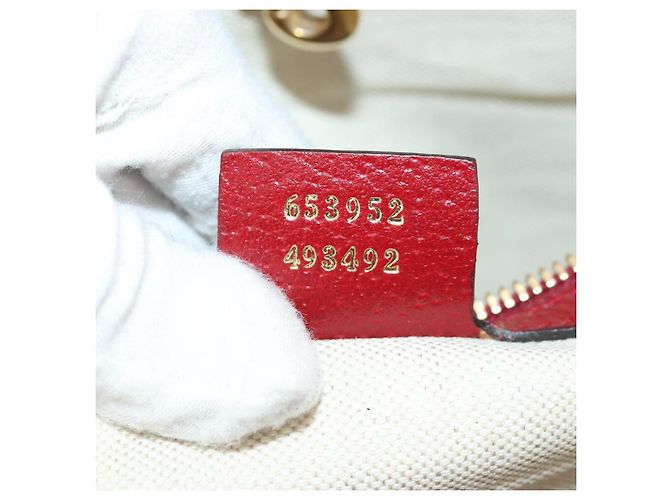 GUCCI GUCCI Ѓ~ Doraemon Micro GG Supreme Bag PVC 2way Beige 653952 Auth 190041M D'oro - vista 27
