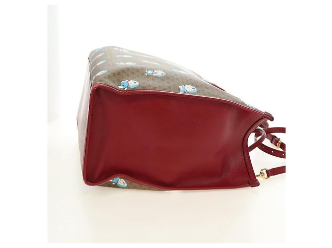 GUCCI GUCCI Ѓ~ Doraemon Micro GG Supreme Bag PVC 2way Beige 653952 Auth 190041M D'oro - vista 5