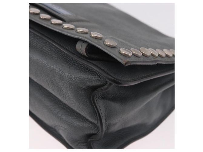 Borsa a Spalla PRADA in Pelle 2way Grigio Argento Auth ka5129 Marrone - vista 11