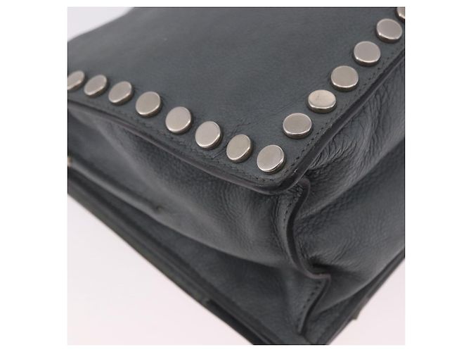 Borsa a Spalla PRADA in Pelle 2way Grigio Argento Auth ka5129 Marrone - vista 12