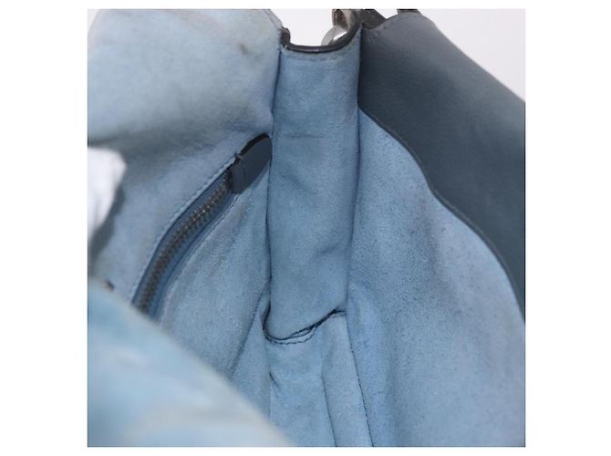 Borsa a Spalla PRADA in Pelle 2way Grigio Argento Auth ka5129 Marrone - vista 18