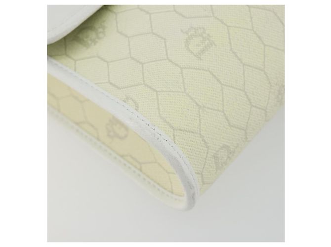 Borsa a tracolla Christian Dior Honeycomb in PVC e pelle bianco oro Auth BA13931 D'oro - vista 11