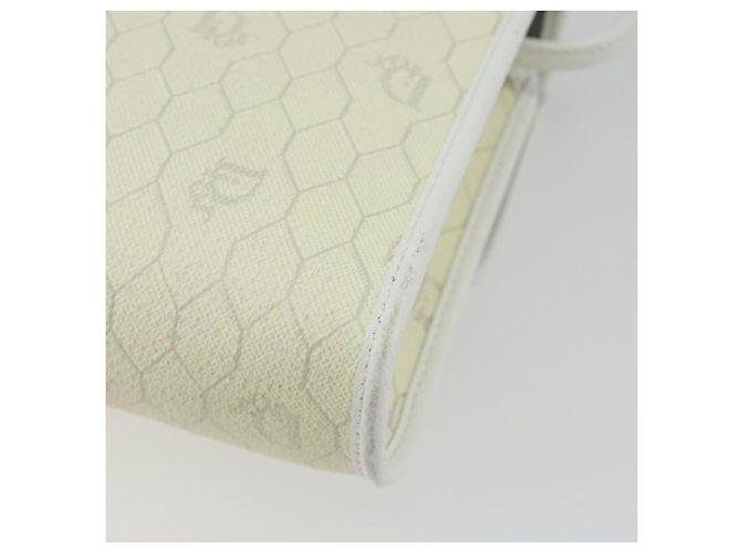 Borsa a tracolla Christian Dior Honeycomb in PVC e pelle bianco oro Auth BA13931 D'oro - vista 12