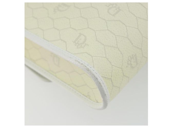 Borsa a tracolla Christian Dior Honeycomb in PVC e pelle bianco oro Auth BA13931 D'oro - vista 13