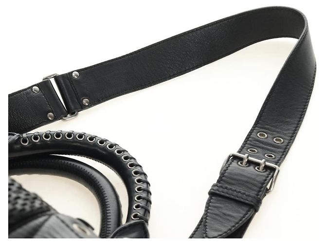 Borsa Miu Miu in pelle 2way nera argento Auth BA13790V Nero - vista 10