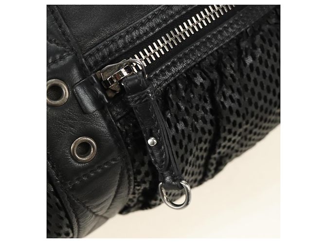 Borsa Miu Miu in pelle 2way nera argento Auth BA13790V Nero - vista 17