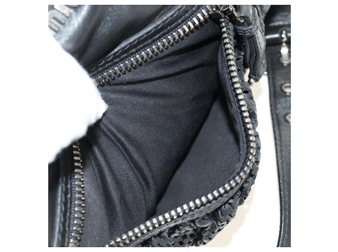Borsa Miu Miu in pelle 2way nera argento Auth BA13790V Nero - vista 18