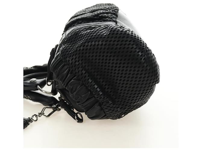 Borsa Miu Miu in pelle 2way nera argento Auth BA13790V Nero - vista 5