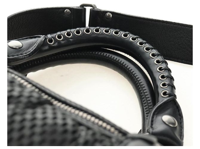 Borsa Miu Miu in pelle 2way nera argento Auth BA13790V Nero - vista 8
