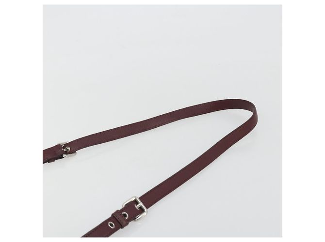 Borsa a Spalla Miu Miu in Pelle Bordeaux Argento Auth BA13896A Bordò - vista 8