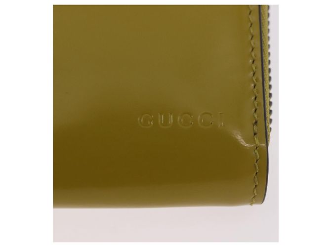 Portafoglio GUCCI in pelle vernice Verde Argento 817375 Auth BA13847V - vista 13