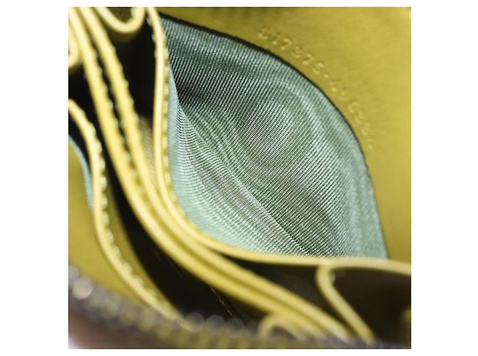 Portafoglio GUCCI in pelle vernice Verde Argento 817375 Auth BA13847V - vista 19