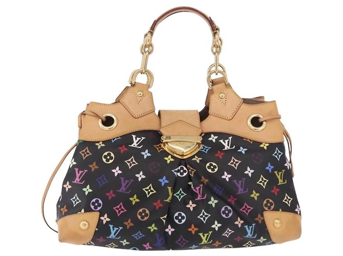 LOUIS VUITTON Borsa Tote Ursula Monogram Multicolor Black M40124 LV Auth ka5202V Nero - vista 2