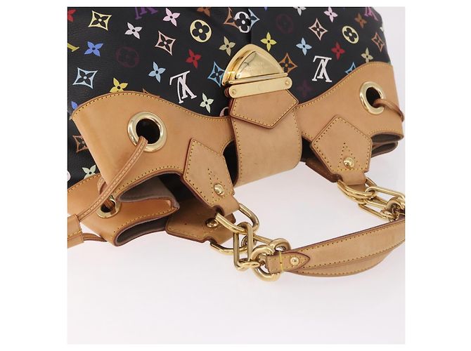 LOUIS VUITTON Borsa Tote Ursula Monogram Multicolor Black M40124 LV Auth ka5202V Nero - vista 6