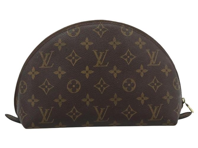 LOUIS VUITTON Monogram Trousse Demi Ronde Cosmetic Pouch M47520 LV Auth BA13889 Monogramma - vista 2