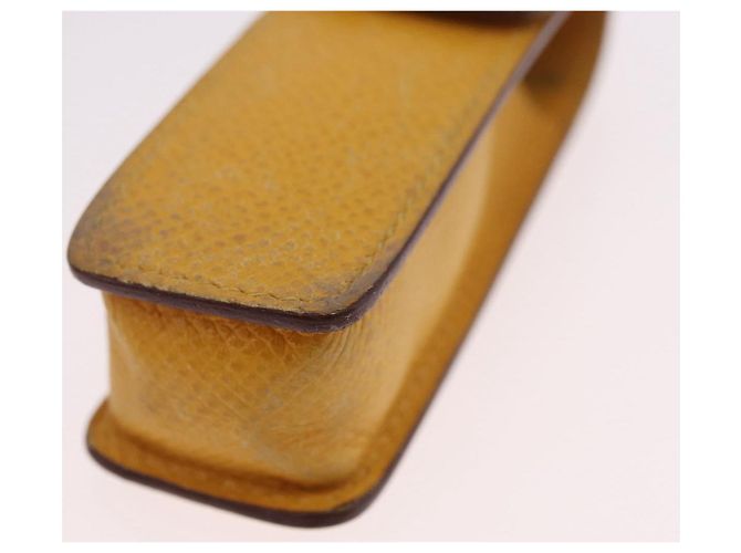 Hermès Custodia per rossetto HERMES in pelle gialla Auth ar14028 Giallo - vista 10
