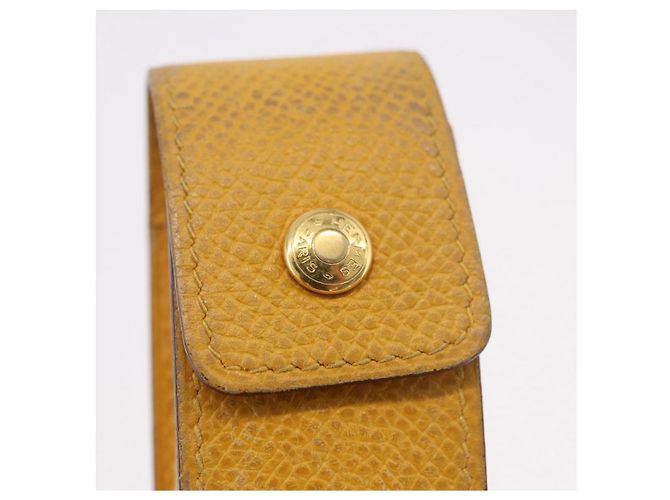Hermès Custodia per rossetto HERMES in pelle gialla Auth ar14028 Giallo - vista 13