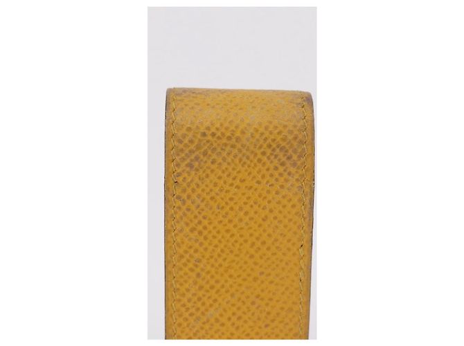 Hermès Custodia per rossetto HERMES in pelle gialla Auth ar14028 Giallo - vista 4