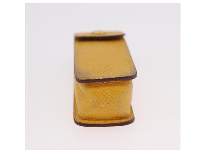 Hermès Custodia per rossetto HERMES in pelle gialla Auth ar14028 Giallo - vista 8
