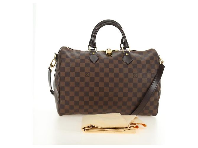 LOUIS VUITTON Damier Ebene Speedy Bandouliere 35 Hand Bag N41366 Auth 188496SAV - vista 12