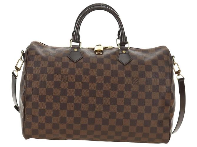 LOUIS VUITTON Damier Ebene Speedy Bandouliere 35 Hand Bag N41366 Auth 188496SAV - vista 13