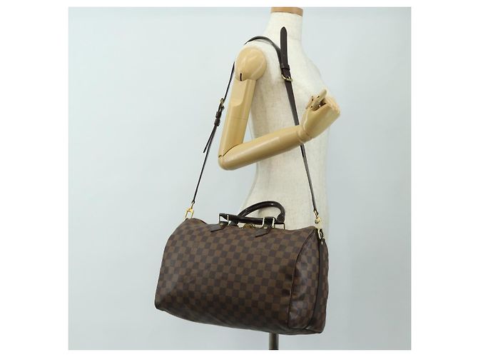 LOUIS VUITTON Damier Ebene Speedy Bandouliere 35 Hand Bag N41366 Auth 188496SAV - vista 27
