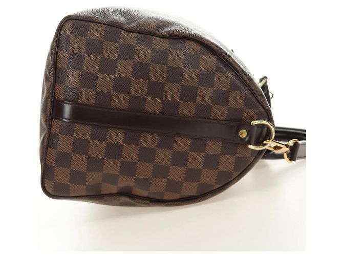 LOUIS VUITTON Damier Ebene Speedy Bandouliere 35 Hand Bag N41366 Auth 188496SAV - vista 4