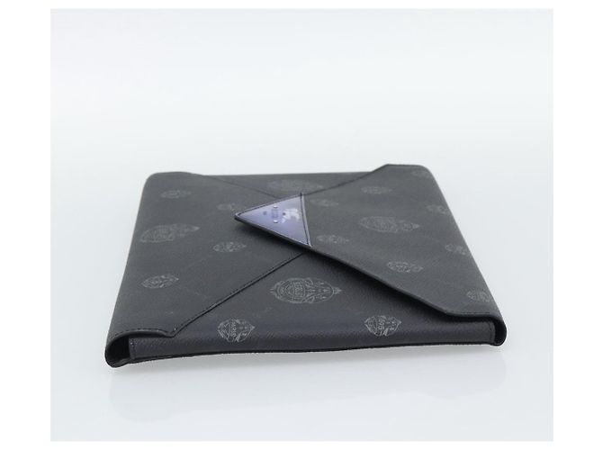 Clutch Berluti in PVC Nero Argento Auth BA13162 - vista 5