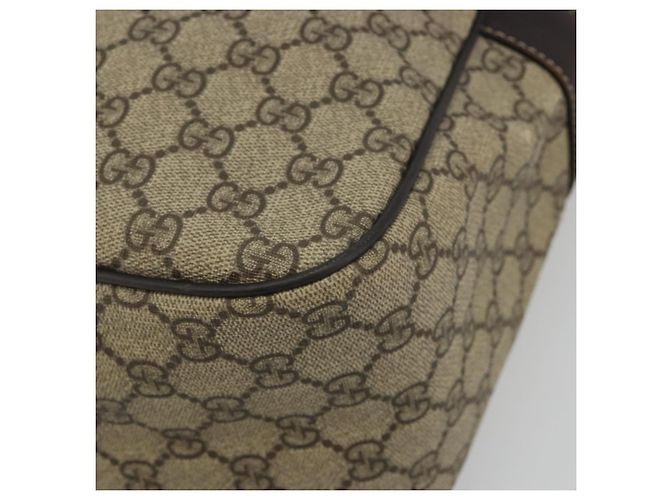 Borsa a Spalla GUCCI GG Supreme PVC Beige Oro 211107 Auth BA13796A D'oro - vista 10
