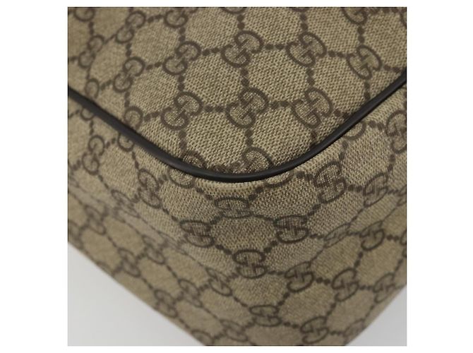 Borsa a Spalla GUCCI GG Supreme PVC Beige Oro 211107 Auth BA13796A D'oro - vista 11