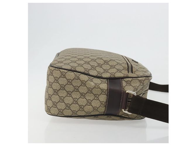 Borsa a Spalla GUCCI GG Supreme PVC Beige Oro 211107 Auth BA13796A D'oro - vista 4
