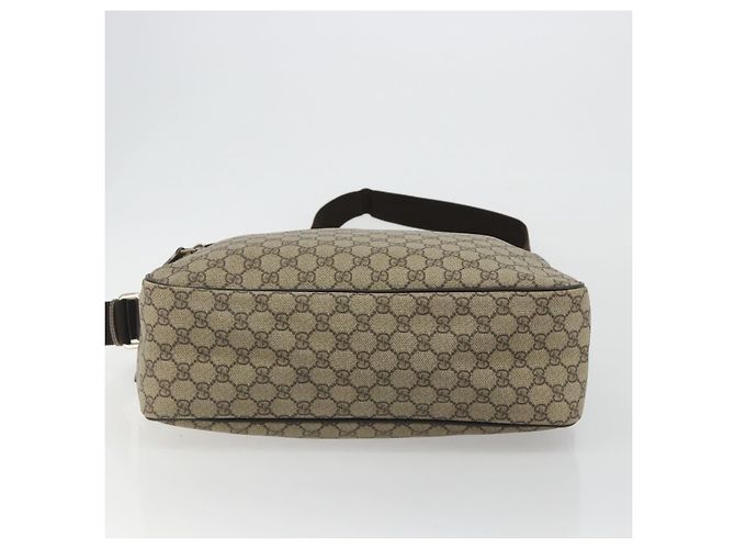 Borsa a Spalla GUCCI GG Supreme PVC Beige Oro 211107 Auth BA13796A D'oro - vista 9