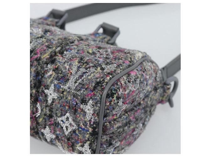 LOUIS VUITTON Borsa Monogram Felt Keepall XS Grigio Rosa M80821 Auth 191687SAM Marrone - vista 12