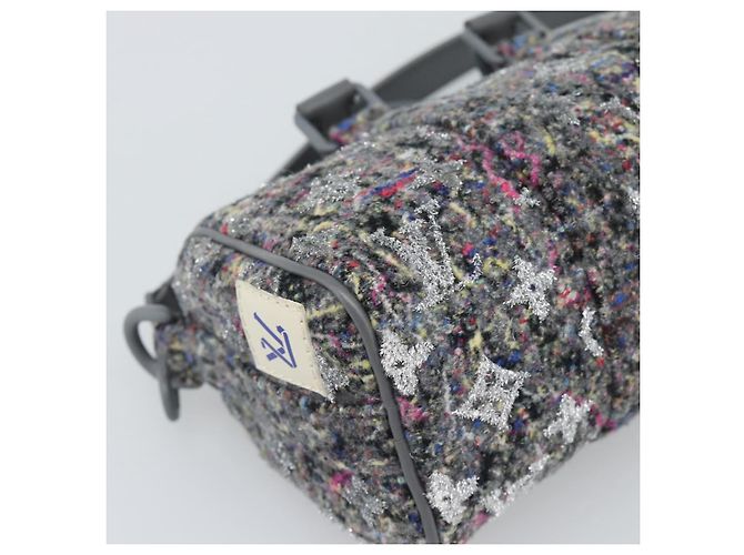 LOUIS VUITTON Borsa Monogram Felt Keepall XS Grigio Rosa M80821 Auth 191687SAM Marrone - vista 13