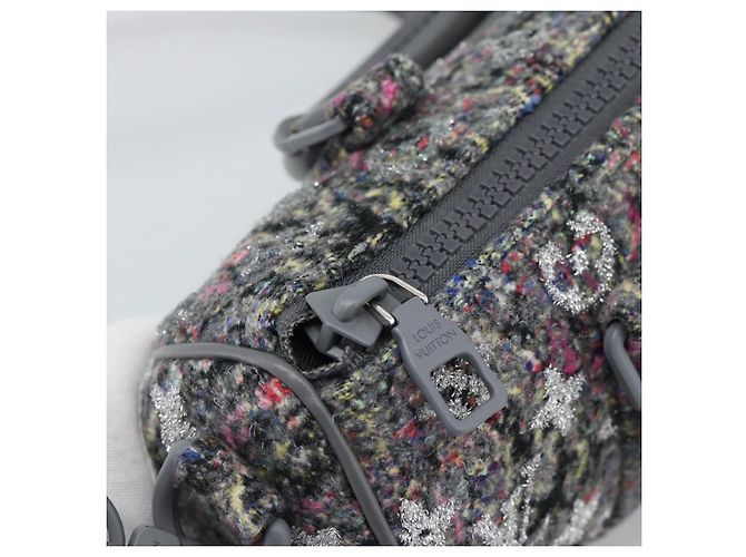 LOUIS VUITTON Borsa Monogram Felt Keepall XS Grigio Rosa M80821 Auth 191687SAM Marrone - vista 17