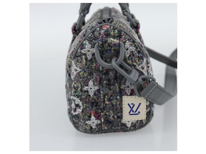 LOUIS VUITTON Borsa Monogram Felt Keepall XS Grigio Rosa M80821 Auth 191687SAM Marrone - vista 4
