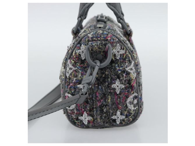 LOUIS VUITTON Borsa Monogram Felt Keepall XS Grigio Rosa M80821 Auth 191687SAM Marrone - vista 5