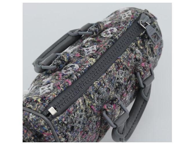 LOUIS VUITTON Borsa Monogram Felt Keepall XS Grigio Rosa M80821 Auth 191687SAM Marrone - vista 6